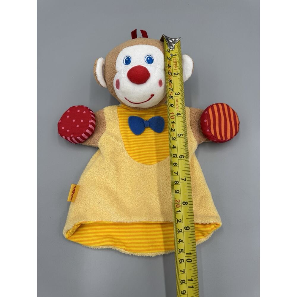 Haba Monkey Hand Puppet Rattle Plush - Picture 2 of 9